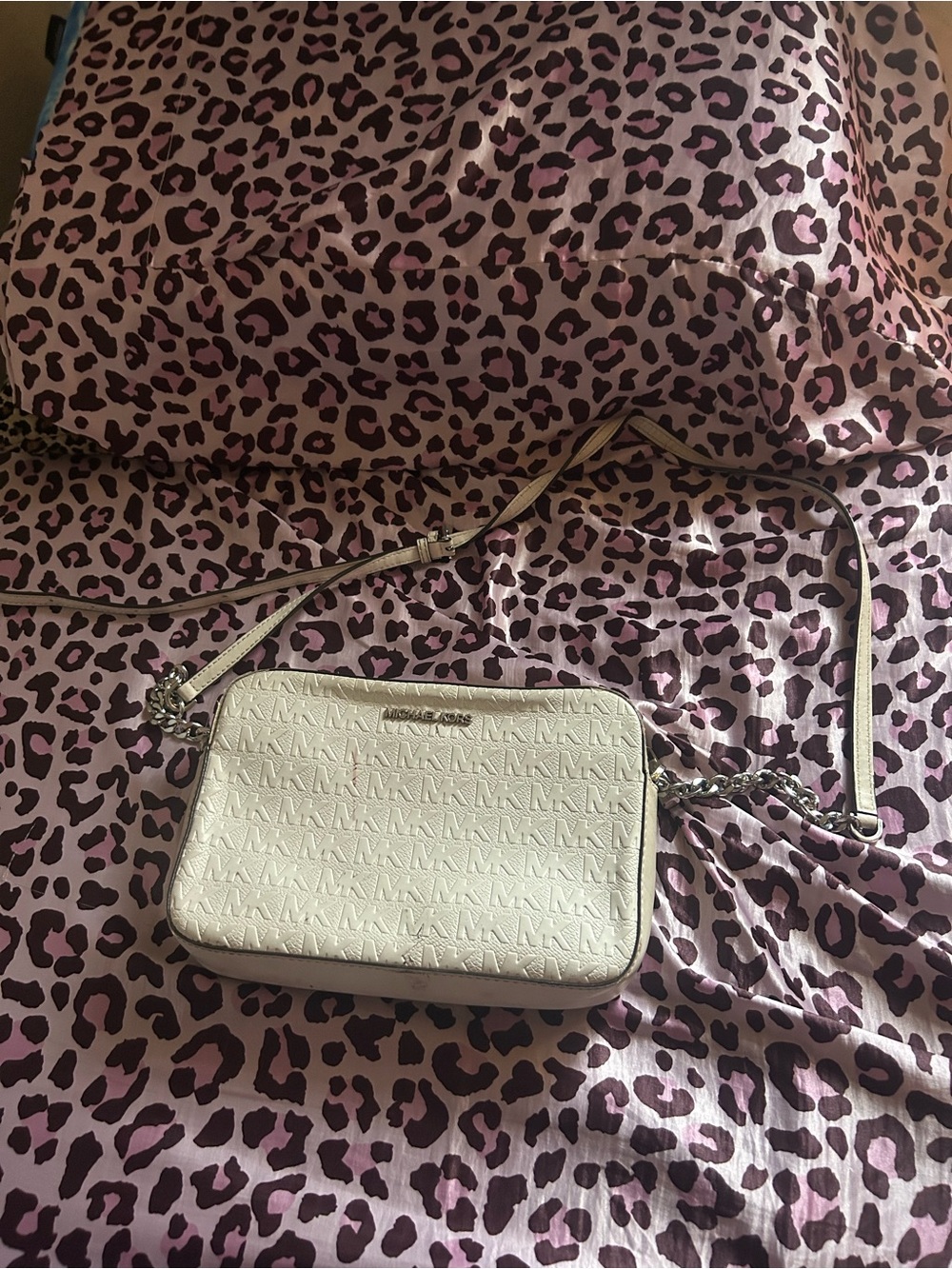 Michael Kors Cream Signature Crossbody Bag